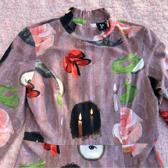 Samantha Pleet Requiem Dress in Token Print - Picture 3 of 5